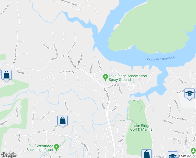 map of restaurants, bars, coffee shops, grocery stores, and more near 3918 Hartlake Street in Lake Ridge