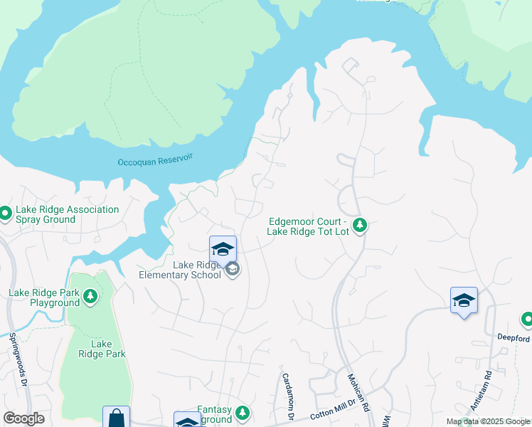 map of restaurants, bars, coffee shops, grocery stores, and more near 11828 Critton Circle in Woodbridge