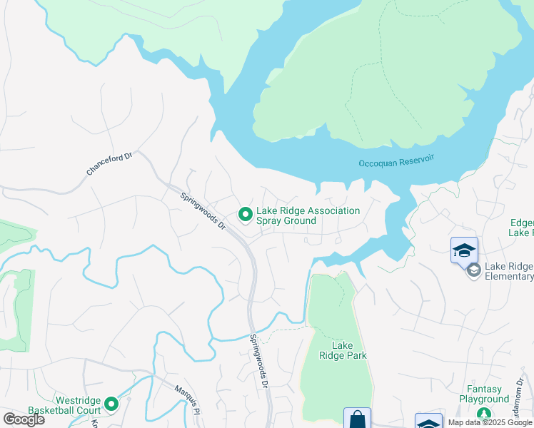 map of restaurants, bars, coffee shops, grocery stores, and more near 11753 Tolson Place in Woodbridge