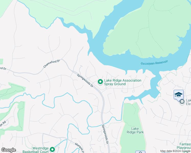 map of restaurants, bars, coffee shops, grocery stores, and more near 3951 Blysdale Lane in Woodbridge