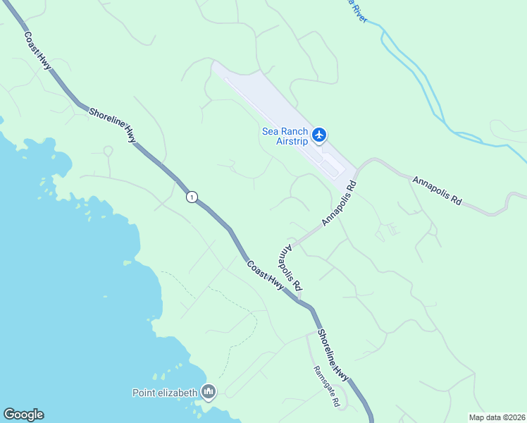 map of restaurants, bars, coffee shops, grocery stores, and more near 35925 Seaward Reach in Sea Ranch