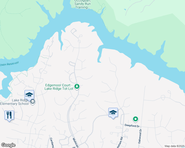 map of restaurants, bars, coffee shops, grocery stores, and more near 3082 Fennegan Court in Woodbridge