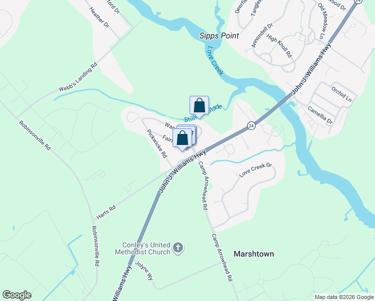 map of restaurants, bars, coffee shops, grocery stores, and more near 20750 John J Williams Highway in Lewes