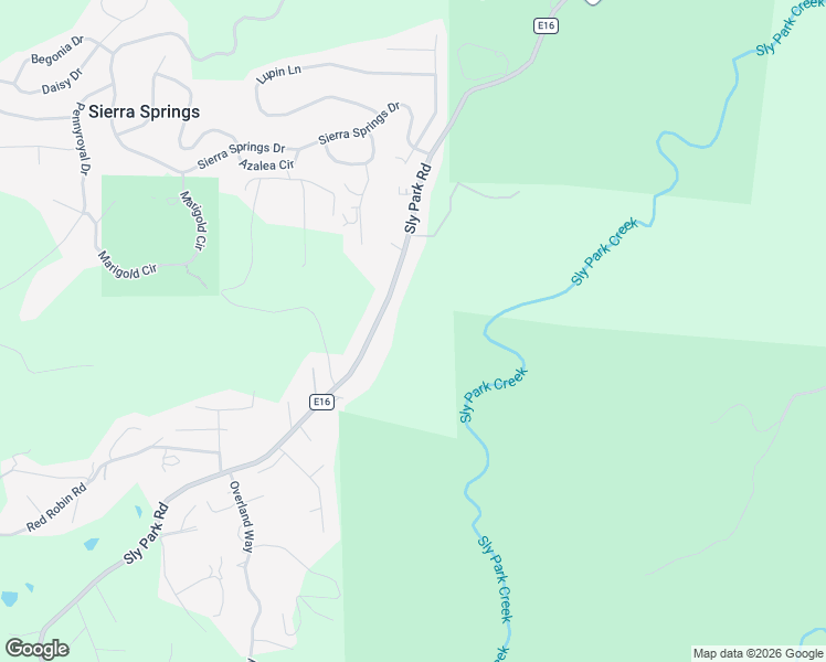 map of restaurants, bars, coffee shops, grocery stores, and more near 5911 Sly Park Road in Placerville
