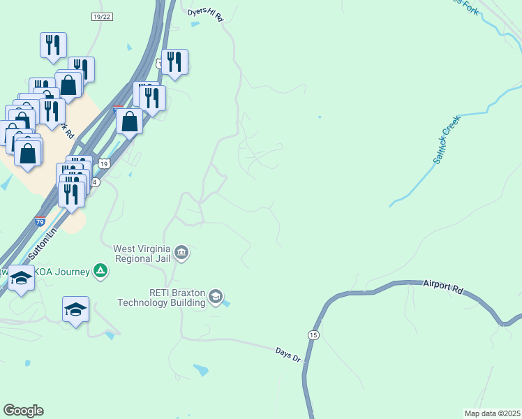 map of restaurants, bars, coffee shops, grocery stores, and more near 238 Country Drive in Sutton