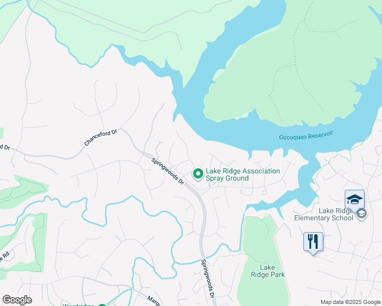 map of restaurants, bars, coffee shops, grocery stores, and more near 11557 Bertram Street in Woodbridge