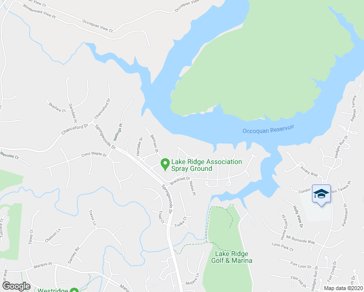 map of restaurants, bars, coffee shops, grocery stores, and more near 3856 Koval Lane in Woodbridge