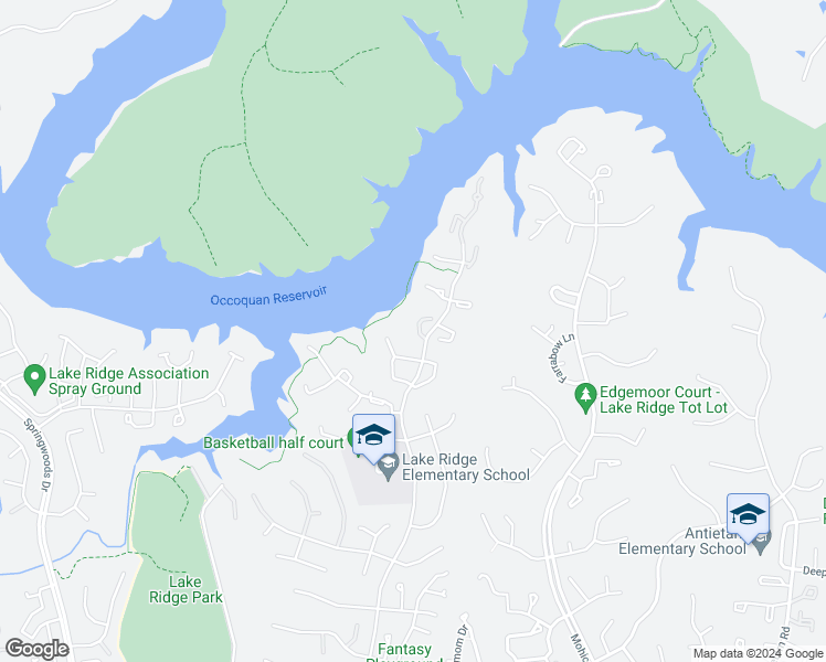 map of restaurants, bars, coffee shops, grocery stores, and more near 11690 Melcombe Court in Woodbridge