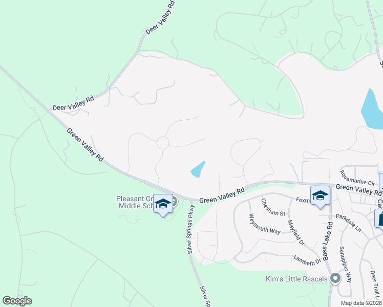 map of restaurants, bars, coffee shops, grocery stores, and more near 2525 Green Valley Road in Rescue