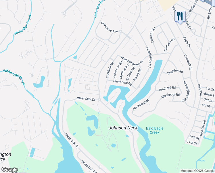 map of restaurants, bars, coffee shops, grocery stores, and more near 27 Sheffield Road in Rehoboth Beach