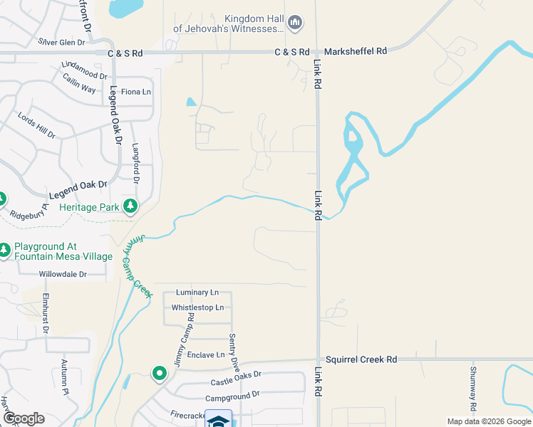 map of restaurants, bars, coffee shops, grocery stores, and more near 9110 Link Road in Fountain