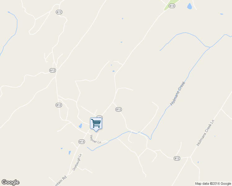 map of restaurants, bars, coffee shops, grocery stores, and more near 19688 North Mountain Road in Timberville