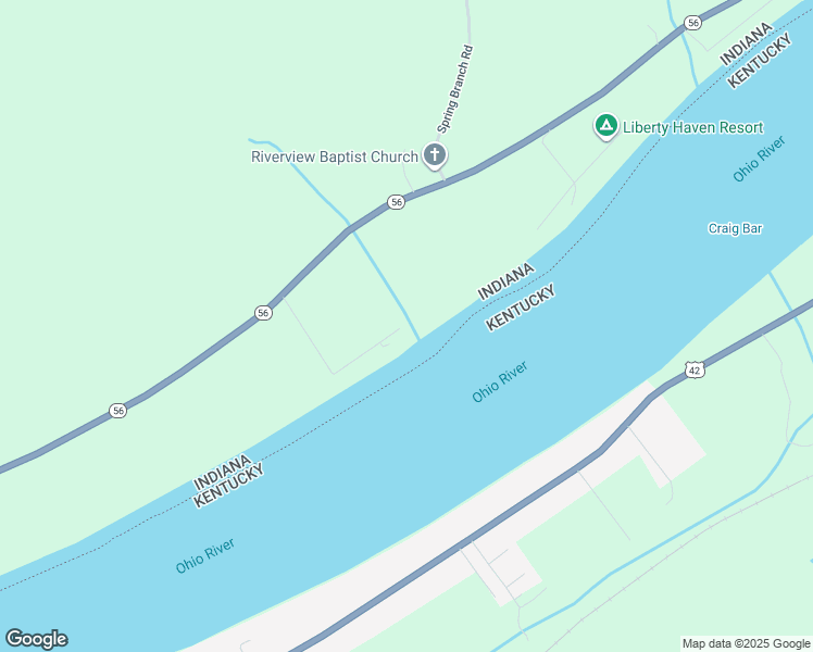 map of restaurants, bars, coffee shops, grocery stores, and more near 975 Swiss Landing Boulevard in Vevay