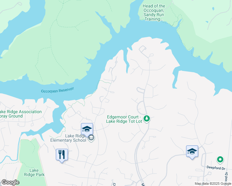 map of restaurants, bars, coffee shops, grocery stores, and more near 3277 Greco Court in Woodbridge