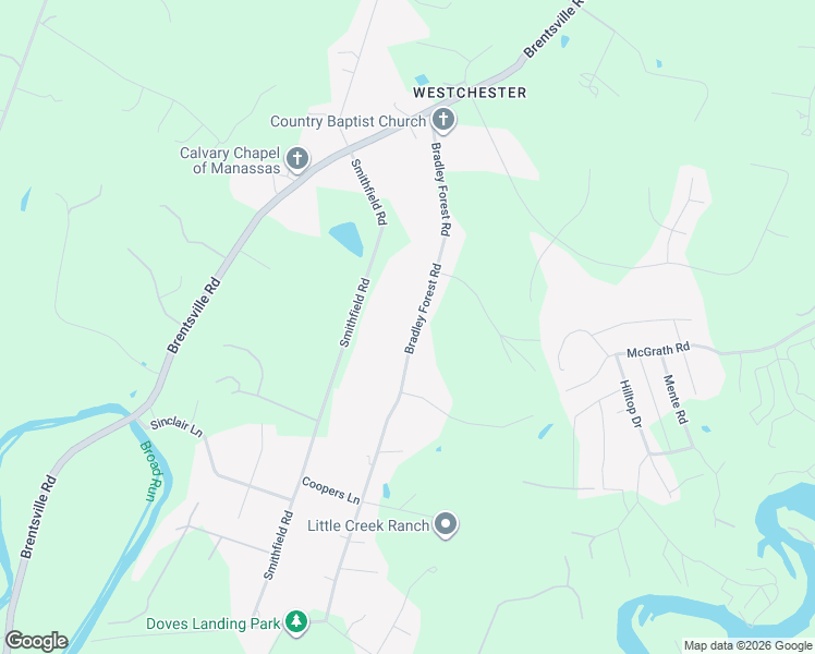 map of restaurants, bars, coffee shops, grocery stores, and more near 11706 Bradley Forest Road in Manassas