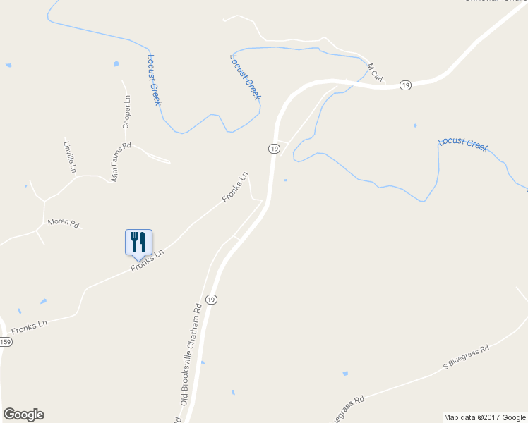 map of restaurants, bars, coffee shops, grocery stores, and more near Brooksville Chatham Rd in Brooksville