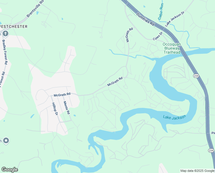 map of restaurants, bars, coffee shops, grocery stores, and more near 8567 McGrath Road in Manassas