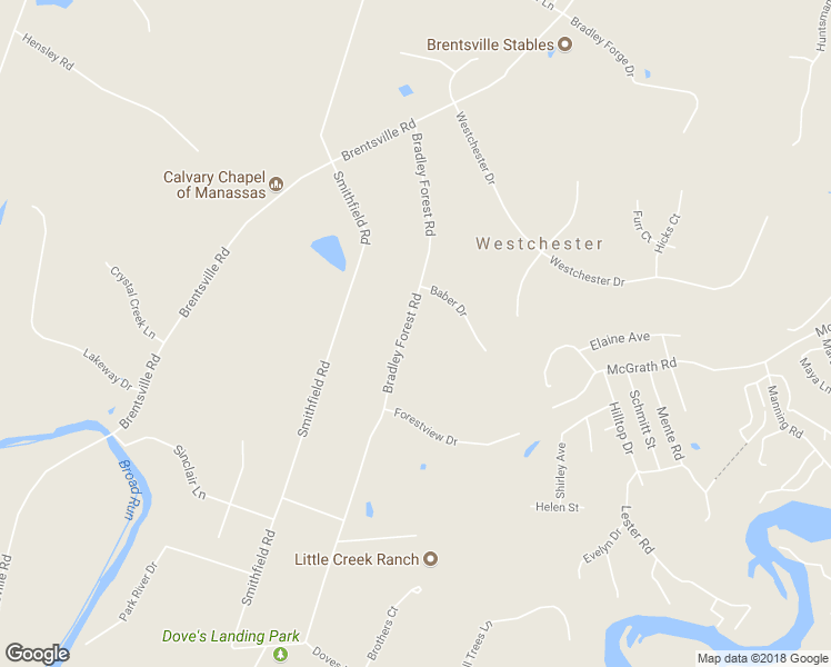 map of restaurants, bars, coffee shops, grocery stores, and more near 11619 Bradley Forest Road in Manassas