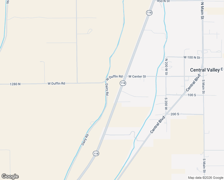map of restaurants, bars, coffee shops, grocery stores, and more near 76 S Sr 118 in Central Valley