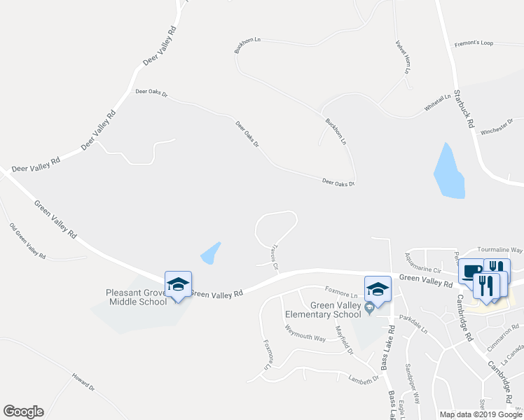 map of restaurants, bars, coffee shops, grocery stores, and more near 3136 Travois Circle in Rescue