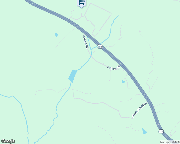 map of restaurants, bars, coffee shops, grocery stores, and more near Jordans Road in Amissville