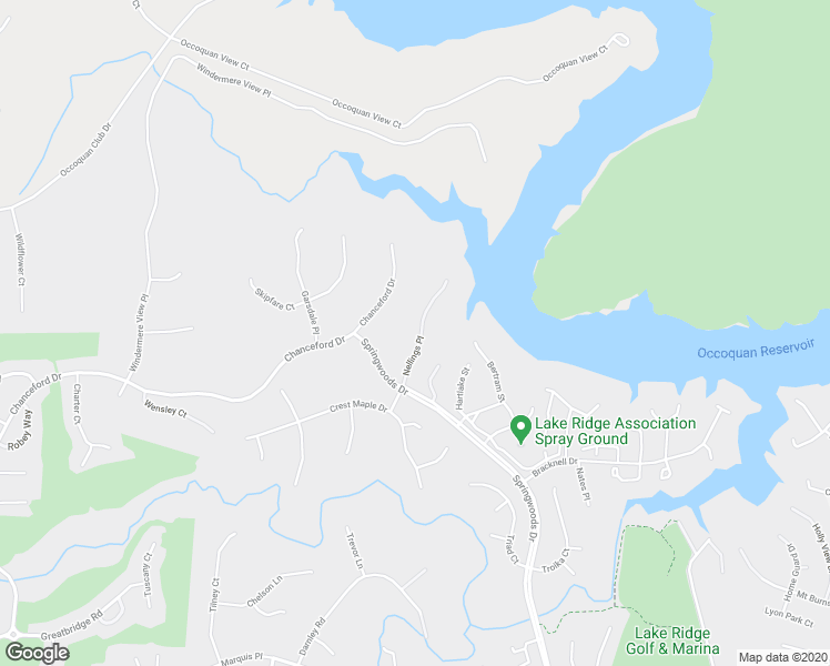 map of restaurants, bars, coffee shops, grocery stores, and more near 11608 Nellings Place in Woodbridge
