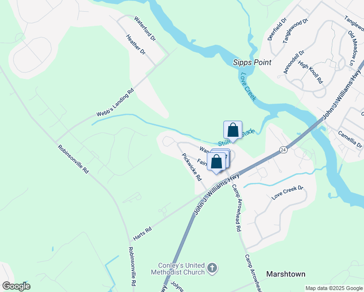 map of restaurants, bars, coffee shops, grocery stores, and more near 33110 Wandering Lane in Lewes