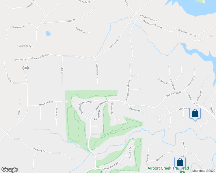 map of restaurants, bars, coffee shops, grocery stores, and more near 11511 Wildflower Court in Woodbridge