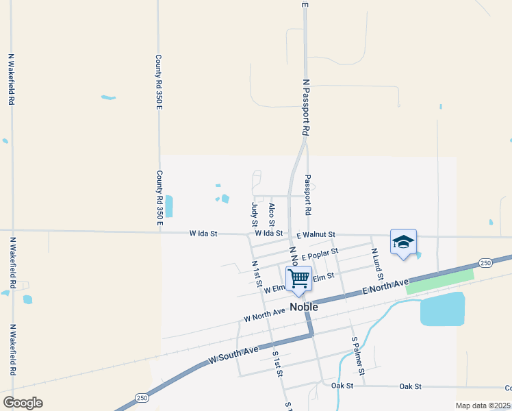 map of restaurants, bars, coffee shops, grocery stores, and more near in Richland County