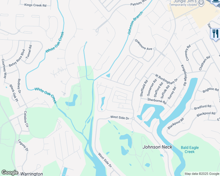 map of restaurants, bars, coffee shops, grocery stores, and more near 36394 Warwick Drive in Rehoboth Beach