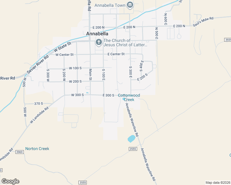 map of restaurants, bars, coffee shops, grocery stores, and more near 195 East 300 South in Annabella