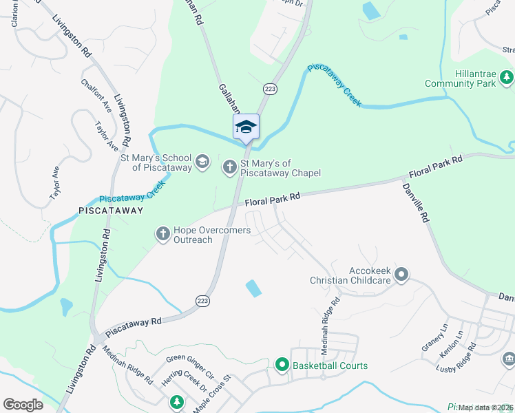 map of restaurants, bars, coffee shops, grocery stores, and more near 2421 Baileys Pond Road in Accokeek