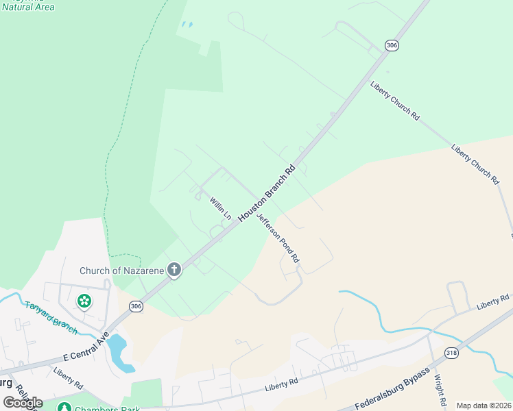 map of restaurants, bars, coffee shops, grocery stores, and more near Houston Branch Road in Federalsburg