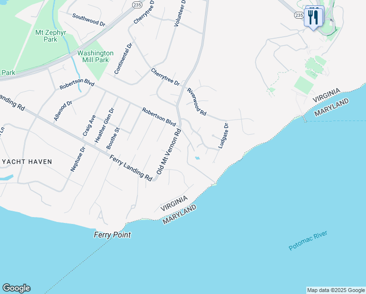 map of restaurants, bars, coffee shops, grocery stores, and more near 3902 Picardy Court in Alexandria
