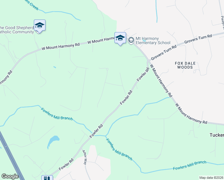 map of restaurants, bars, coffee shops, grocery stores, and more near 1126 Somerset Lane in Owings