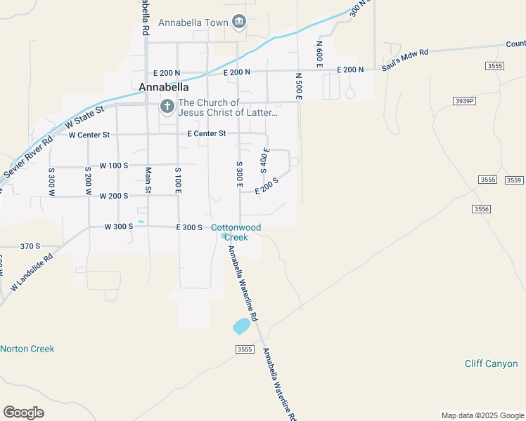 map of restaurants, bars, coffee shops, grocery stores, and more near 385 270 South in Annabella