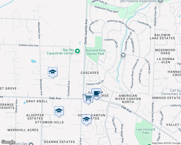 map of restaurants, bars, coffee shops, grocery stores, and more near 105 Cool Springs Court in Folsom