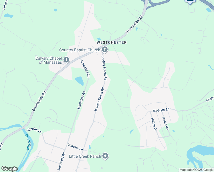 map of restaurants, bars, coffee shops, grocery stores, and more near 11605 Bradley Forest Road in Manassas