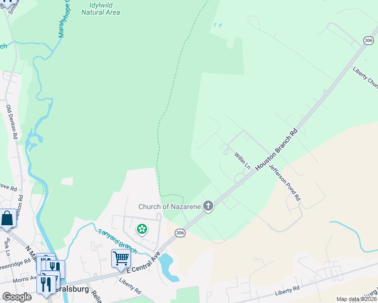 map of restaurants, bars, coffee shops, grocery stores, and more near 27260 Willin Lane in Federalsburg