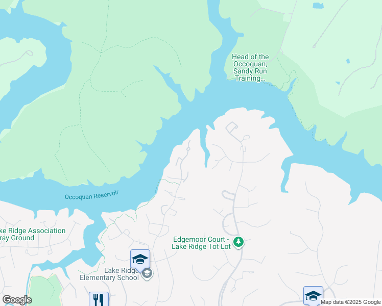 map of restaurants, bars, coffee shops, grocery stores, and more near 11379 Aegean Terrace in Woodbridge