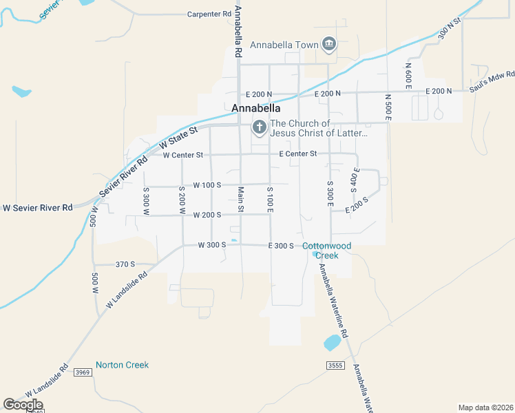 map of restaurants, bars, coffee shops, grocery stores, and more near 57 East 200 South in Annabella
