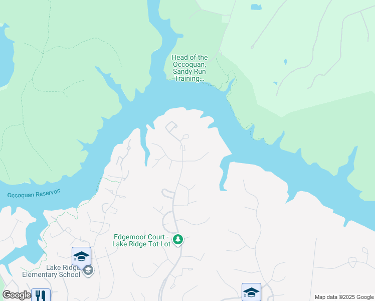 map of restaurants, bars, coffee shops, grocery stores, and more near 11589 Mohican Road in Woodbridge