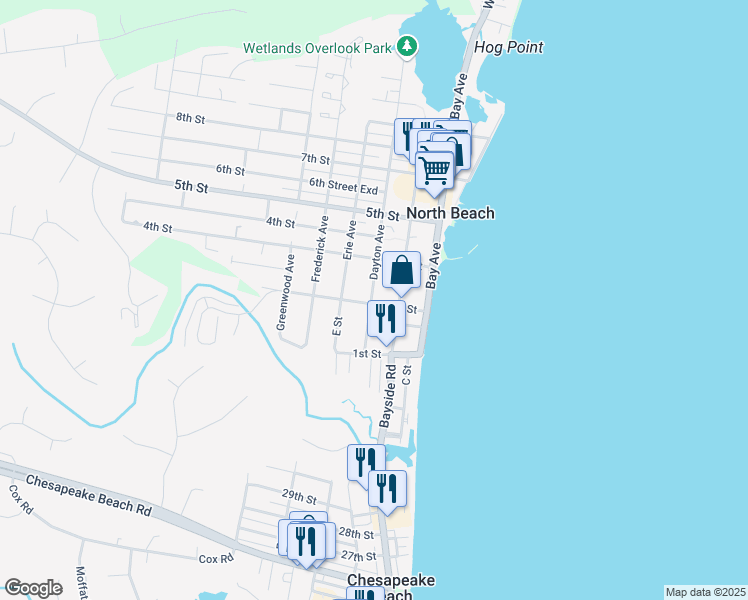 map of restaurants, bars, coffee shops, grocery stores, and more near 8901 Dayton Avenue in North Beach