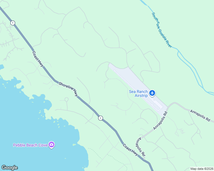 map of restaurants, bars, coffee shops, grocery stores, and more near 350 Conifer Close in Sea Ranch