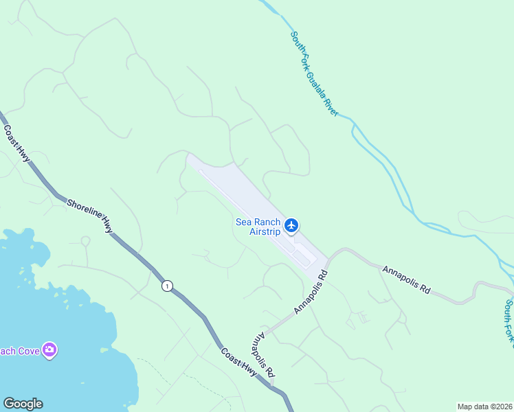 map of restaurants, bars, coffee shops, grocery stores, and more near 36347 Timber Ridge Road in Sea Ranch