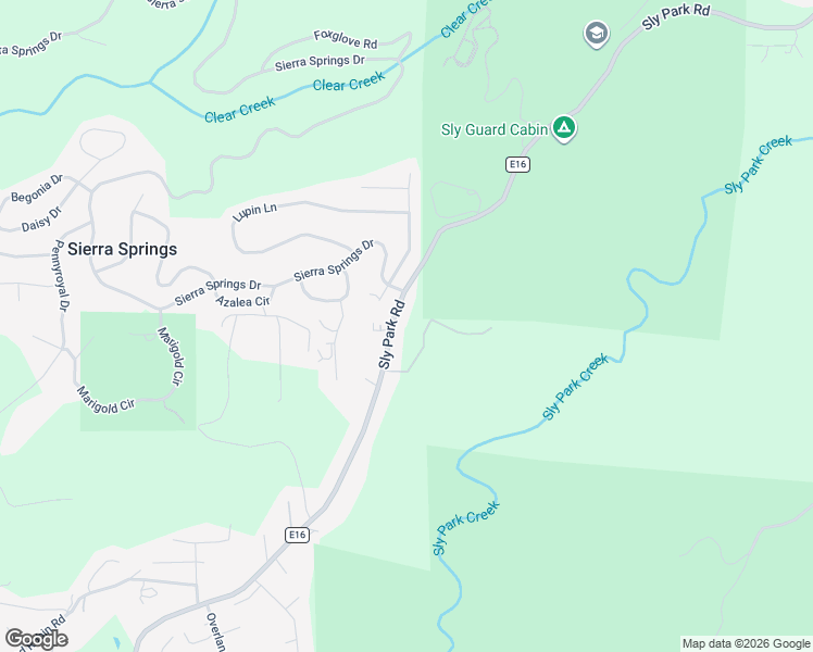 map of restaurants, bars, coffee shops, grocery stores, and more near 5799 Sly Park Rd in Pollock Pines