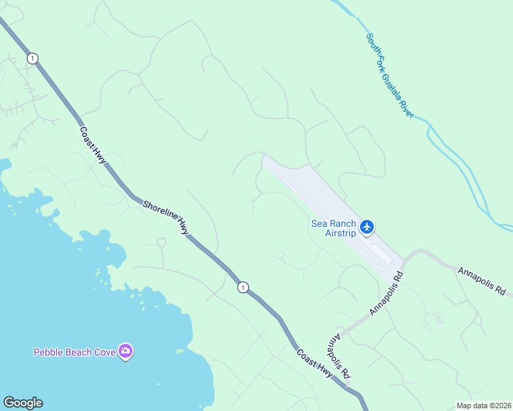 map of restaurants, bars, coffee shops, grocery stores, and more near 350 Conifer Close in Sea Ranch