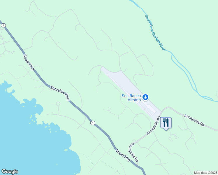 map of restaurants, bars, coffee shops, grocery stores, and more near 36066 Sea Ridge Road in Sea Ranch