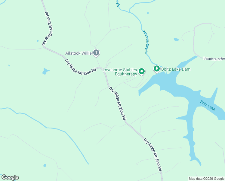 map of restaurants, bars, coffee shops, grocery stores, and more near 213 Boltz Lake Road in Dry Ridge