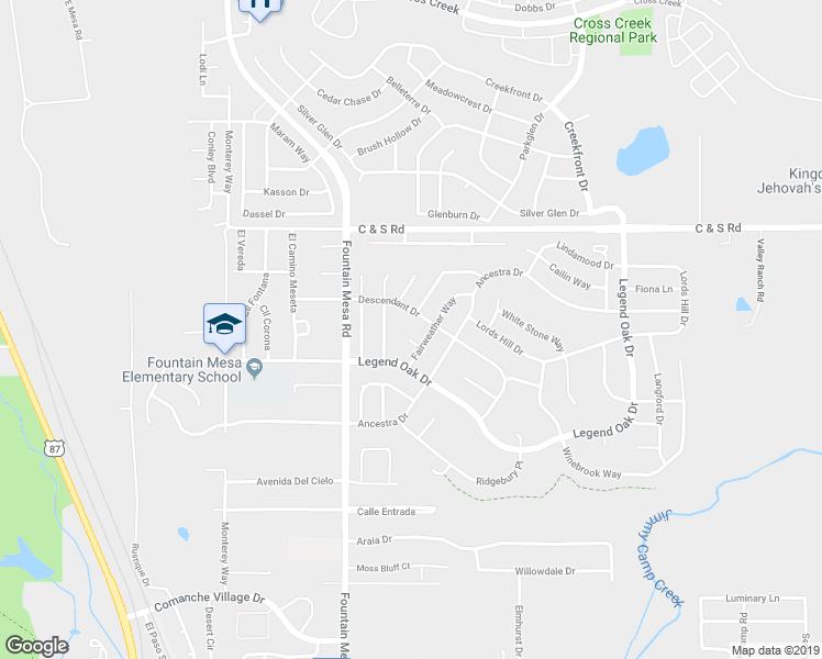 map of restaurants, bars, coffee shops, grocery stores, and more near 760 Memory Lane in Fountain